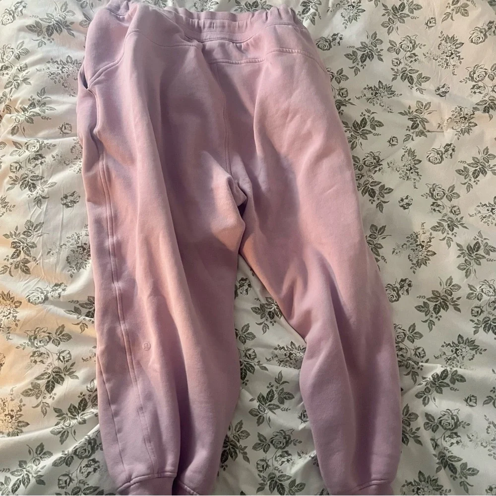 Lululemon Pink Peony Scuba High-Rise Jogger Light Cotton Size 14 - Picture 7 of 10